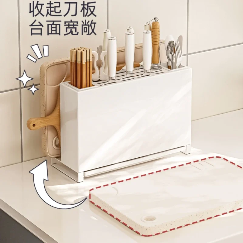 Chopsticks Chopping Board Integrated Knife Holder Table Storage Kitchen Place Cutting Boards Wall-Mounted