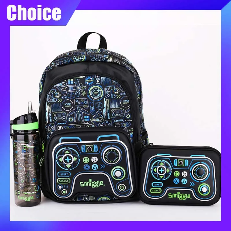 

Australian Smiggle Student Large Capacity Boy Stress Relieving Lightweight Backpack Leisure Bag Pencil Case Lunch Bag Set