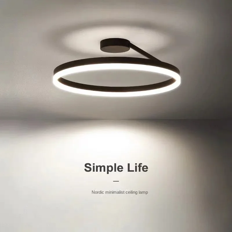 

Study light led ceiling light modern simple circular Nordic living room atmospheric room creative bedroom lamps