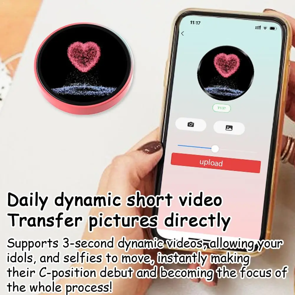 

Smart Anime E-Badge Display Pin Dynamic Electronic Badge Merchandise Digital Display Badge Dynamic Gift For Otaku Fans Friends