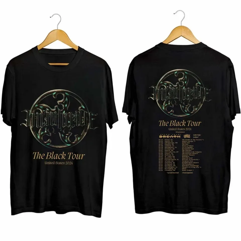 

Черная футболка Imminence The Black Tour 2024 Live In US, полный размер