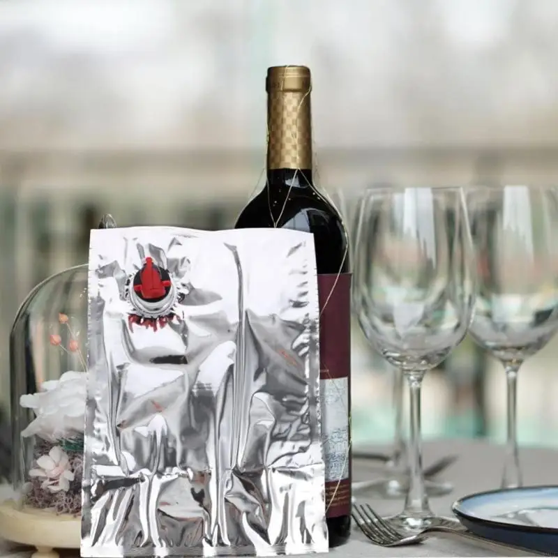 a2ue pe 텍스처 파티 및 피크닉에 적합한 대용량 와인 가방을 쏟아 부었다.