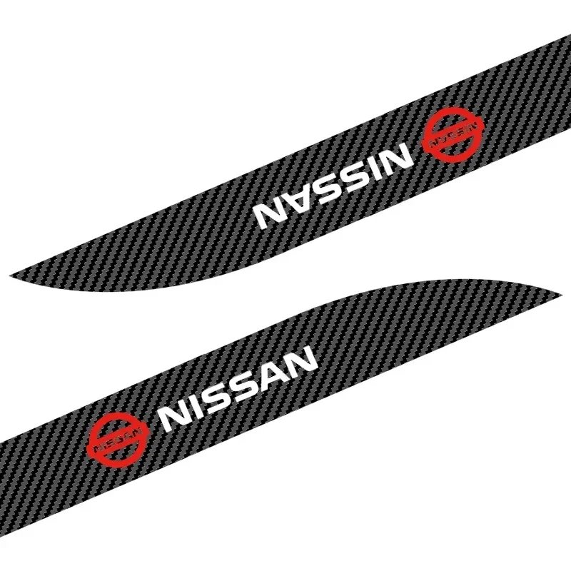 2pcs Car Logo Carbon Fibre Side Decal Side Skirt Car Stickers For Nissan Qashqai X  J11 Trail Tiida Skyline Juke Accessories view 4