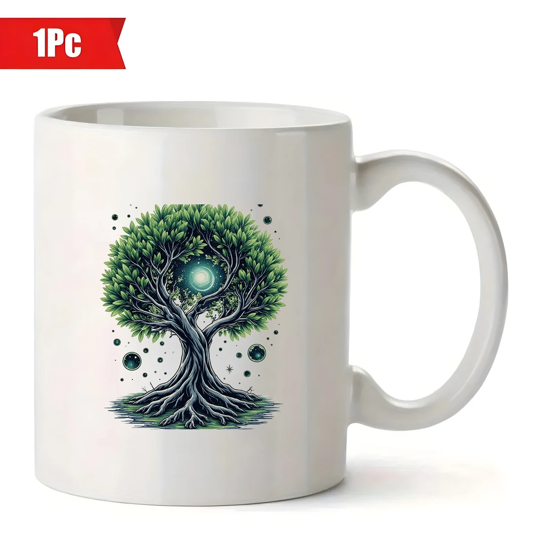 11온스 창의적인 나무 우주 컵 어린이 음료 컵 크리스마스 가족 사무실 선물