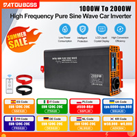 DATOUBOSS Pure Sine Wave Inverter 4000W DC 12V 24V 36V 48V 60V 72V to AC 220V 240V  Continuous Power 2000W With LCD Inverter