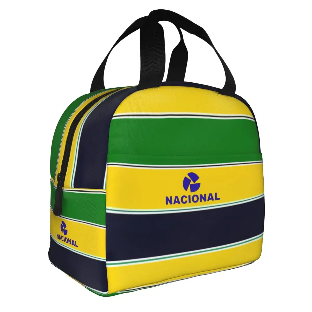 Custom Ayrtons Brazilian Racing Driver Senna Portable Lunch Boxes Women Multifunction Cooler Thermal Food Insulated Lunch Bag