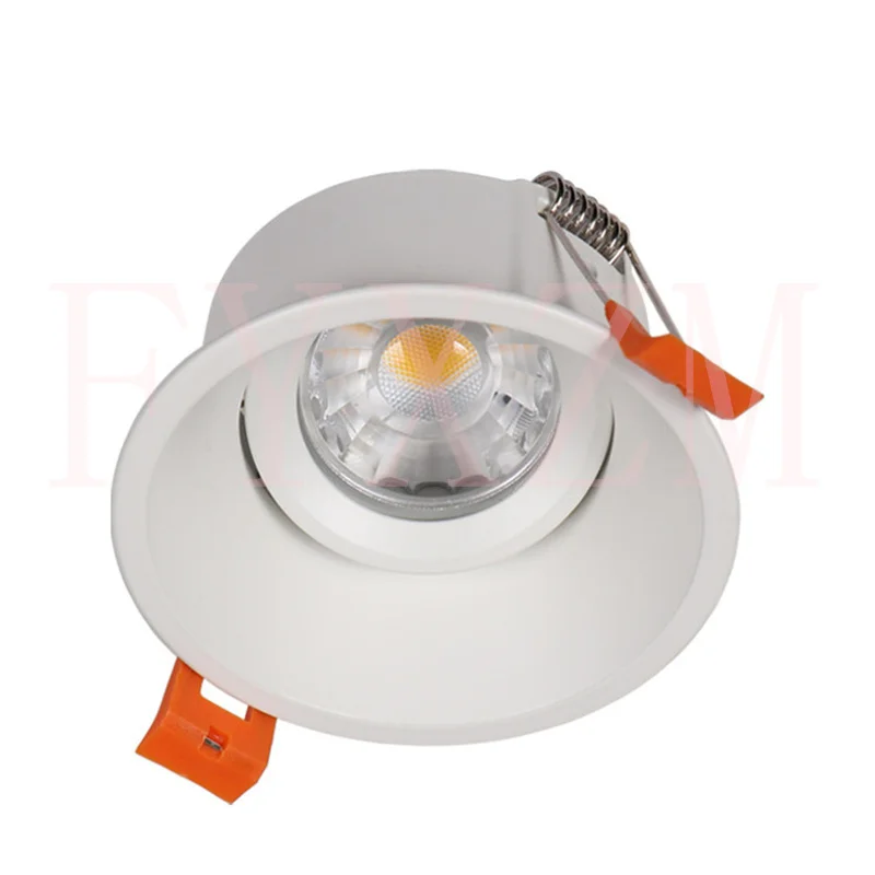 Osłona obudowy reflektora LED, okrągła, wbudowana, regulowana kątowa rama typu downlight GU10, zapobiegająca zaznaczeniu — zdjęcie 4
