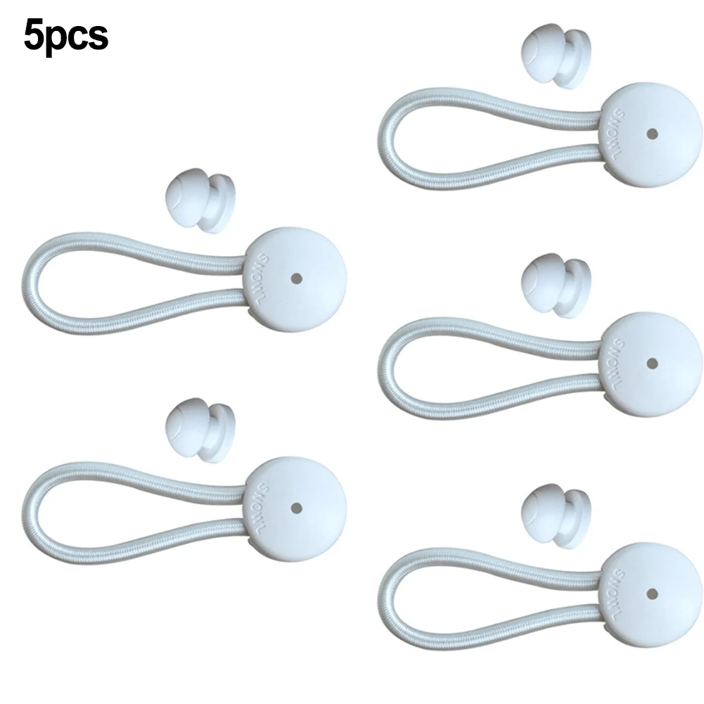 5pcs Shock Cord Fastener Bungee Cord Clip With Knob For Tent Boat Yacht RV Cover Slip Safety Bungee Shock Cord