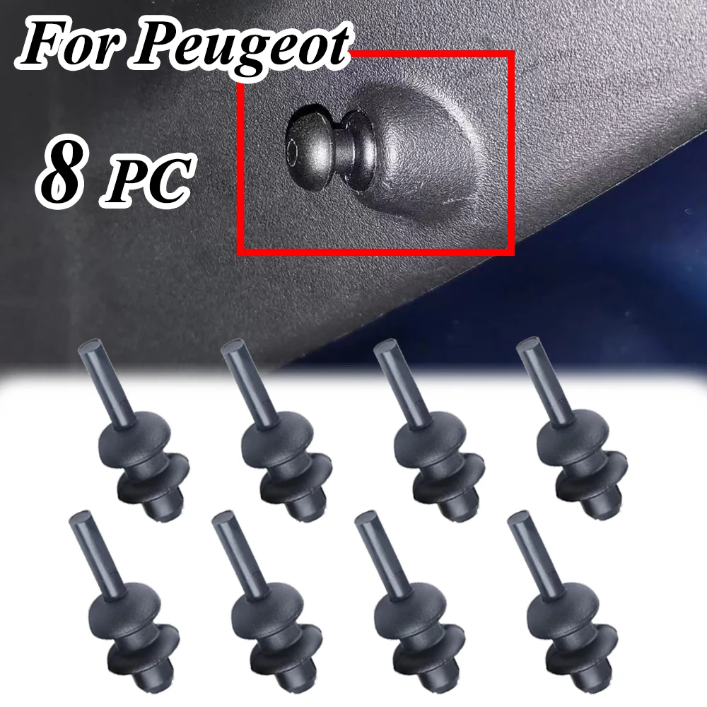 8PC For Peugeot 208 I II 306 307 Rear Boot Trunk Parcel Shelf Cord Strap String Clip Mounting Hook Bracket 699218 2000 2008 2009