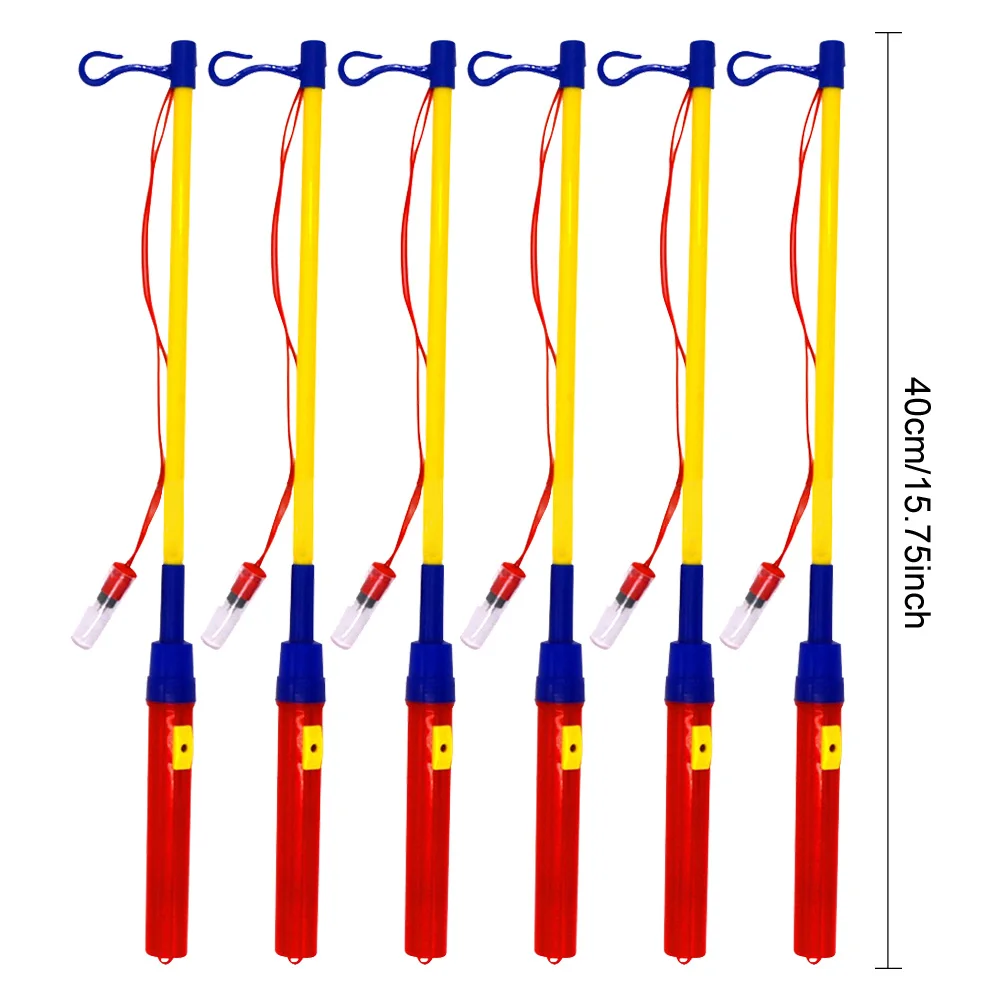 6Pcs LED Lantern Sticks Chinese Lantern Hanging Stick Battery Operated Lantern Pole for St Martin's Day Costume Parties