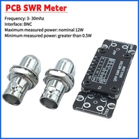 Mini Power SWR Meter 3-30MHz HF Short Wave Standing Wave Meter Digital 12W Shortwave SWR Meter HF PWR Shortwave Power Tester
