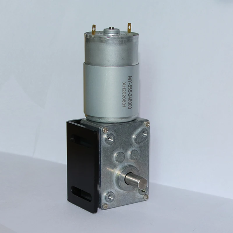Motoriduttore DC 24V 12V coppia elevata 5840-555 motore ad angolo retto a velocità regolabile con staffa motore elettrico DC per fai da te