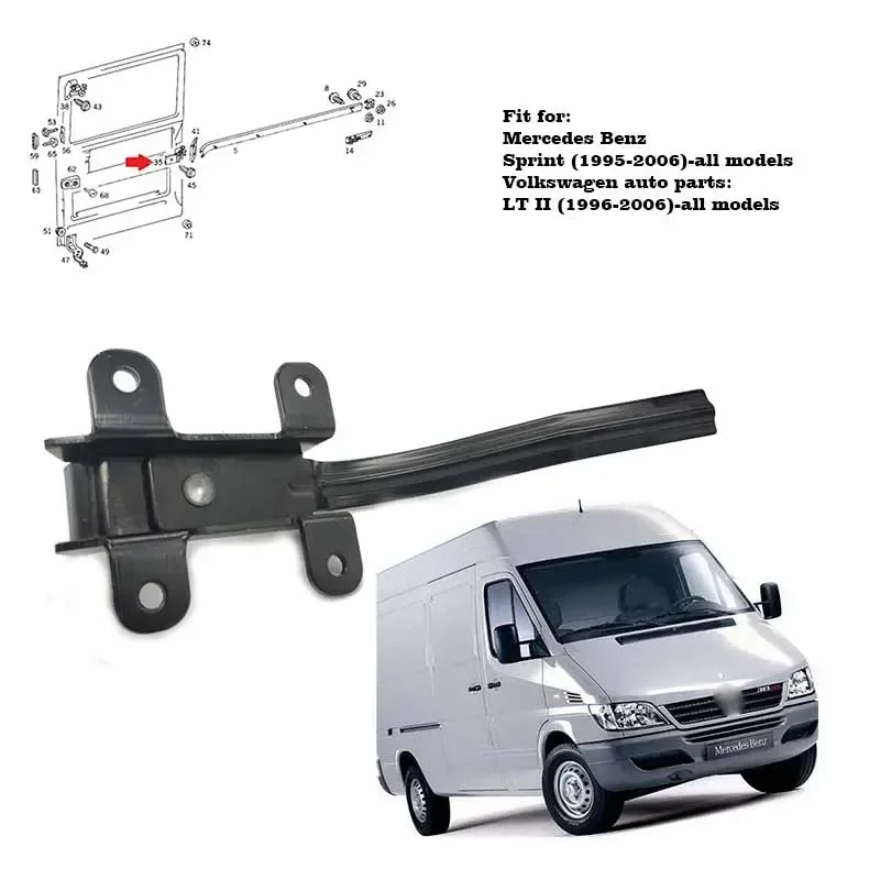 2PCS 9017600228 Rear Door Check Strap Stay Bracket Hinge Stop Door Limited For Mercedes Benz Sprinter 1995-2006 Replacement Part