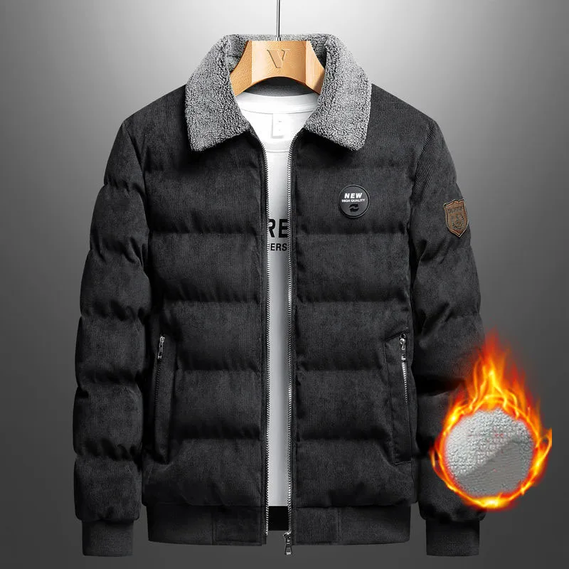 Winter Jacket Men's Causal Cotton Padded Jackets Thicken Fleece Warm Coats Lightweight Men Streetwear Quilted Jacket Overcoat