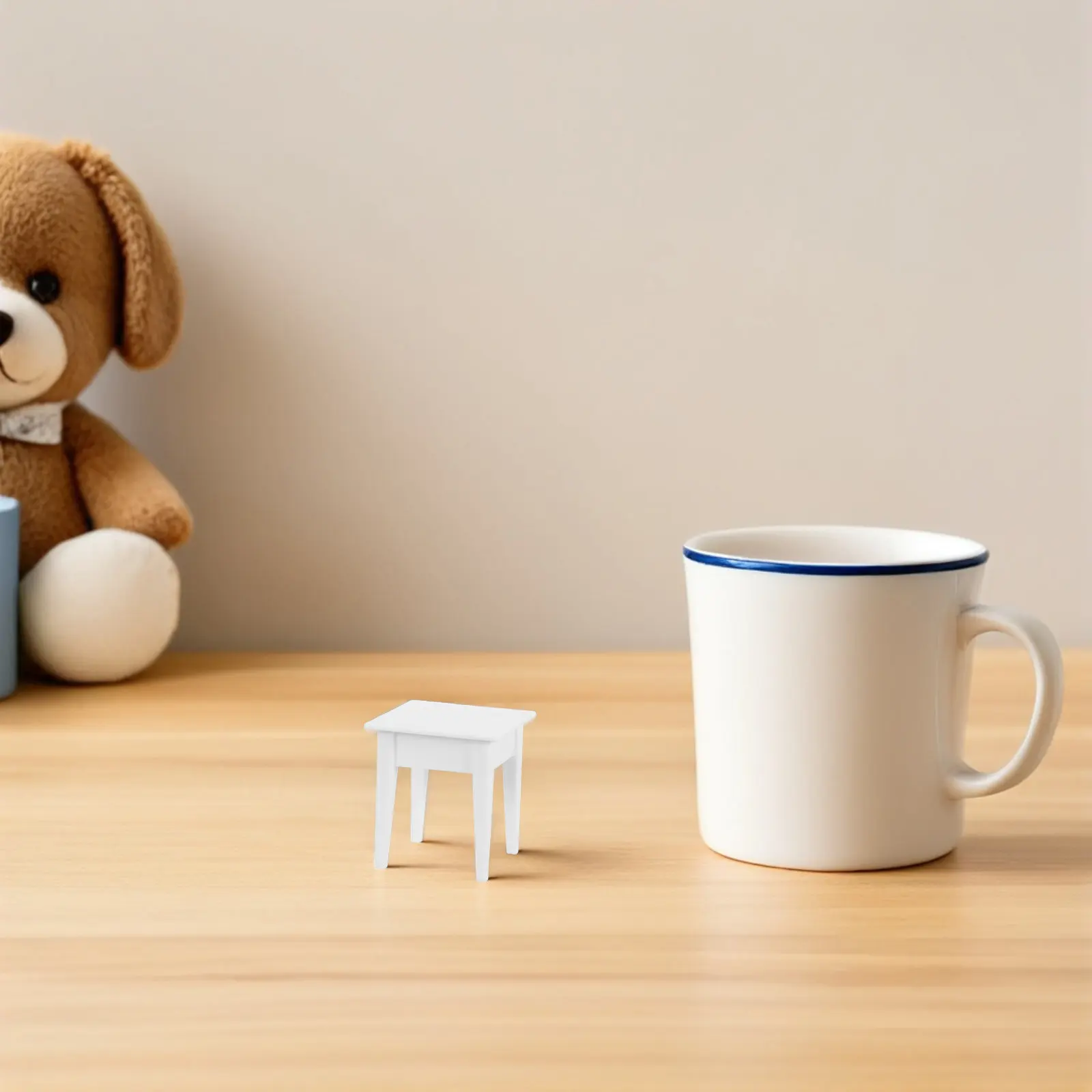 

Миниатюрная прикроватная тумбочка для кукольного домика в стиле ретро, масштаб 1:12, белая, декоративная мебель для спальни кукольного домика