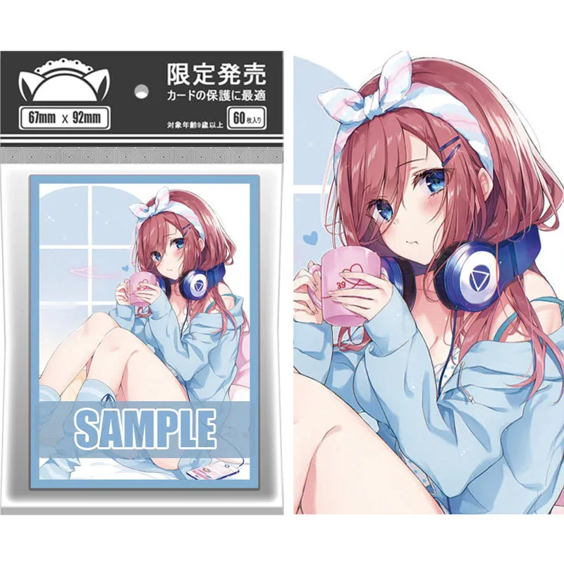 60pcs/set The Quintessential Quintuplets Nakano Miku Card Sleeve Anime Game Collection Card Protective Cover Gift Toy 67*92mm