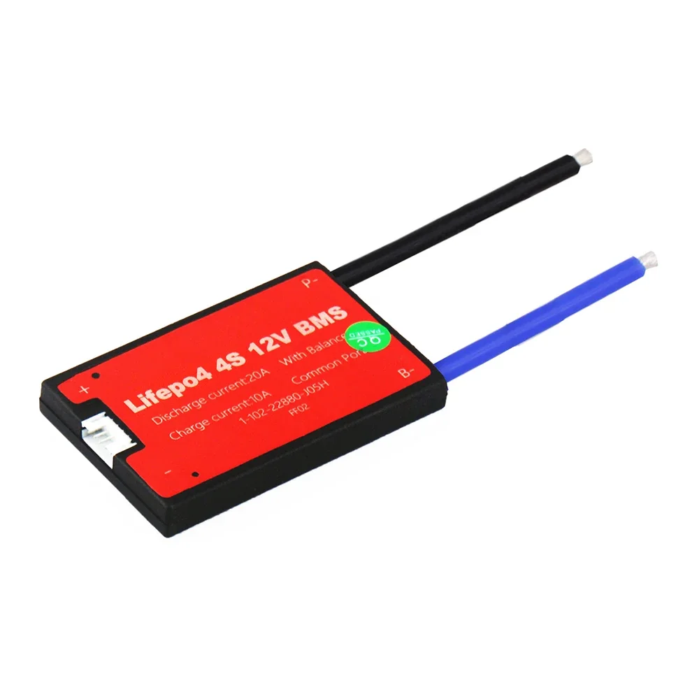 LiitoKala-BMS impermeável para bateria LiFePO4 recarregável com o mesmo porto para a bateria de 3.2V LiFePO4, 4S, 12V, 20A, 18650