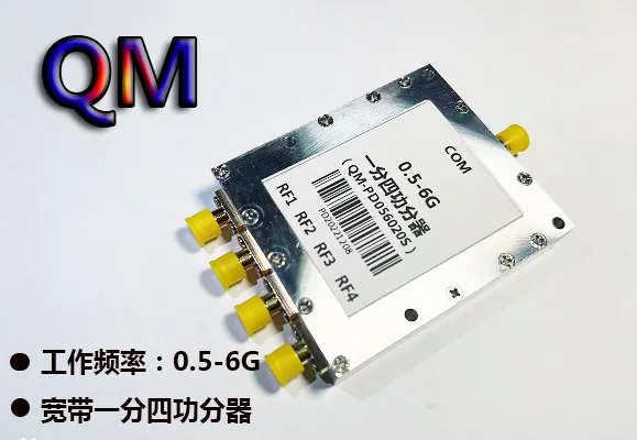 

0.5-6g One Part Four Power Divider, Broadband Power Divider, 2.4G, 5.8G Power Divider, SMA Combiner