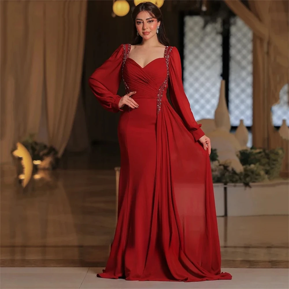 

Customized Sweetheart Long Evening Dresses Elegant Formal Occasion Prom Gowns Bead Crystal 2025 Floor Length Prom Dresses