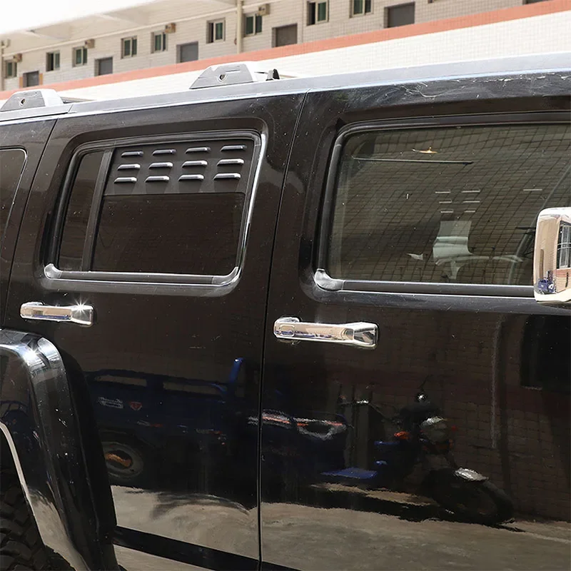 

For Hummer H3 2005-2009 Car Rear Ventilation Shutters Aluminum Alloy Black Exterior Modification Accessories 2 Pcs