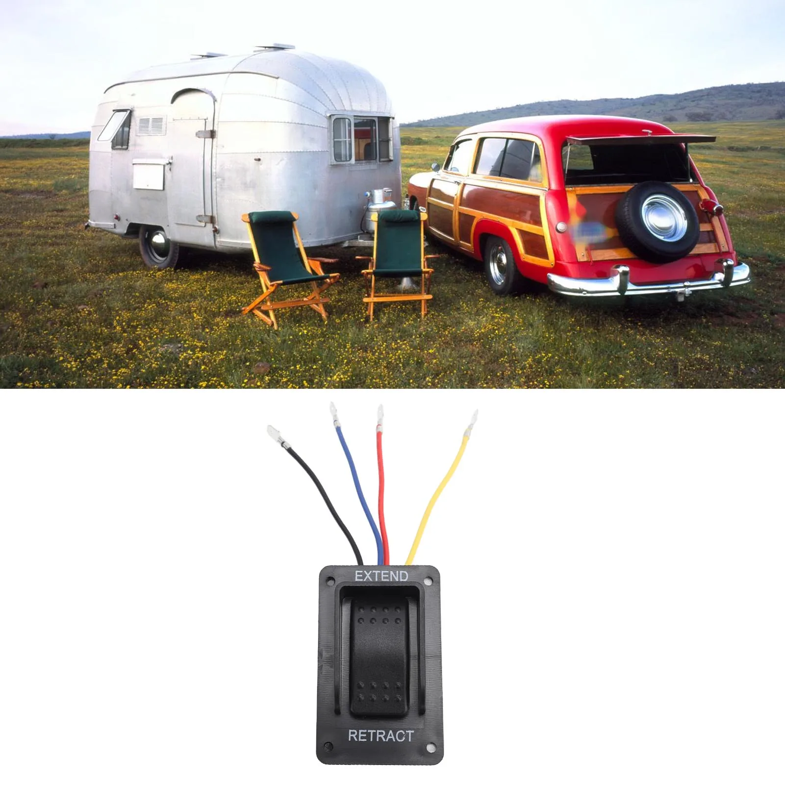 

Power Stabilizer Power Stabilizer with Harness Replacement 387874 12V Extend Retract for RV Stabilizer Jack