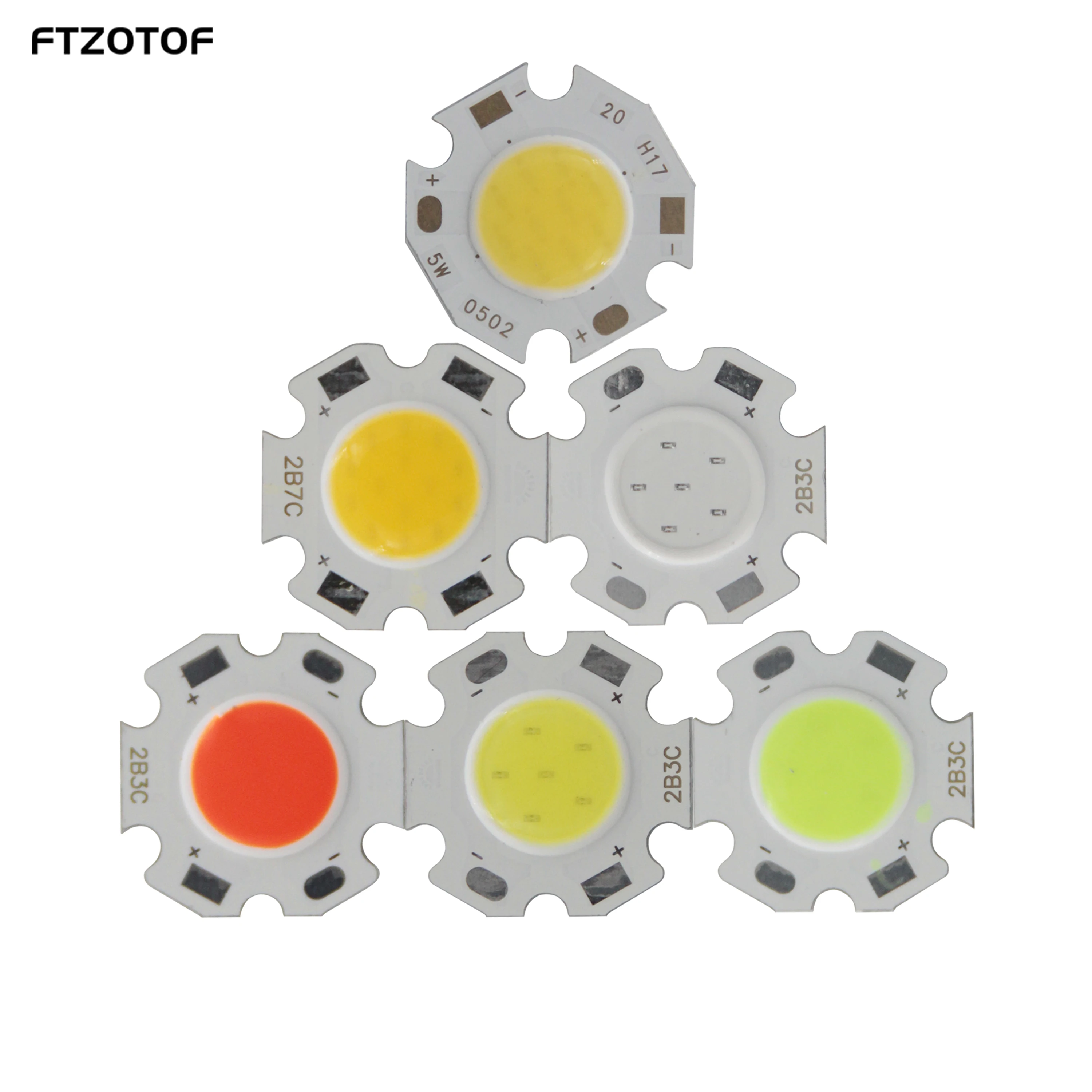 10 pz Led 9 v Dc 3 W 20mm Diametro 2011 Rotonda COB Sorgente di Luci Per Faretto Imbottiture Rosso Blu Verde Bianco Caldo FAI DA TE Colorato