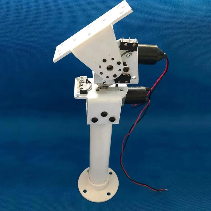 

Самодельный Двойной Шарнирный подвес постоянного тока Робот для отслеживания слежения за солнечной батареей сверхмощный высокий крутящий момент полностью металлический X-axis Y-axis