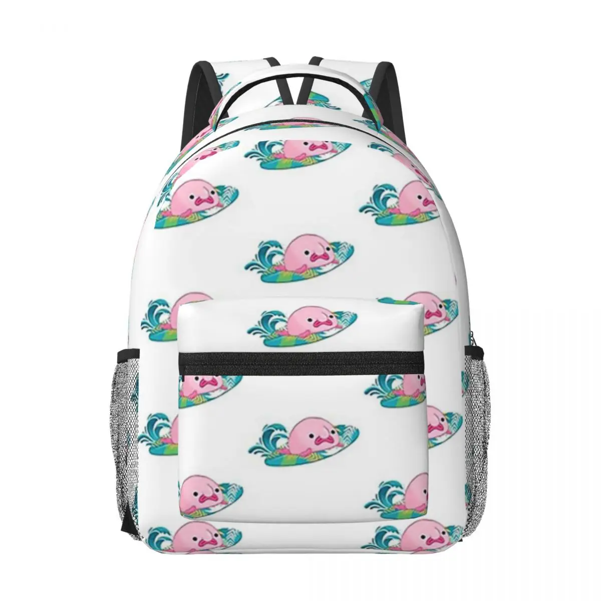 

Surfing Blobfish Woman Backpacks Boys Girls Bookbag Waterproof Children School Bags Portability Travel Rucksack Shoulder Bag