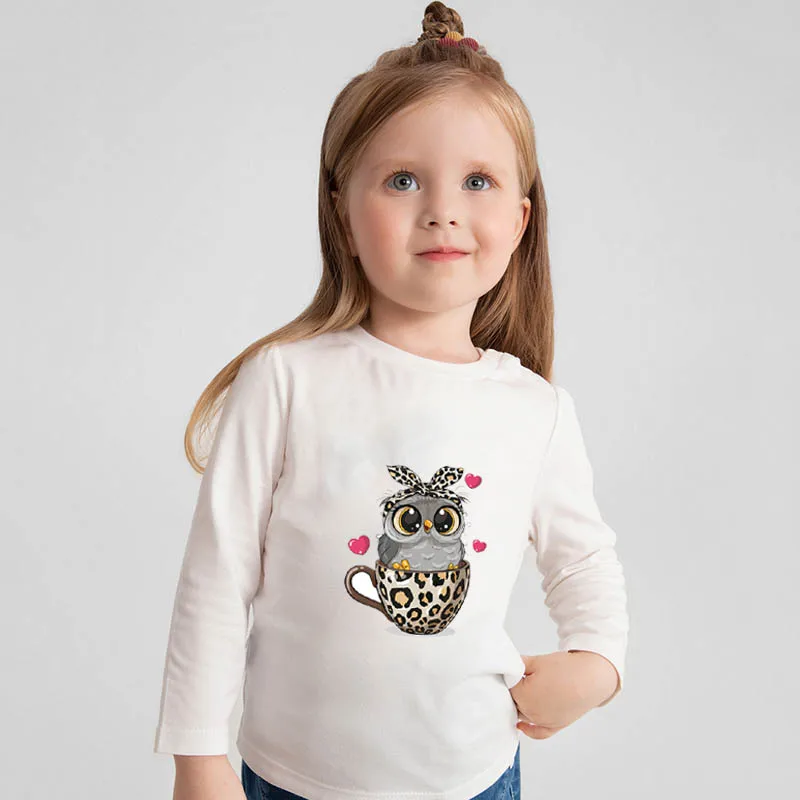 Hippie Cat Applique Heat Transfer For Kid Clothes DIY Owl Rabbit Iron-On Transfers For Clothing Animal Thermo-Sticker On Clothes