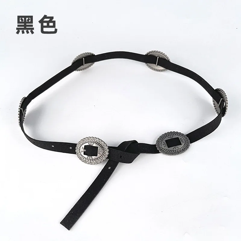 女性のファッションレトロベルトパンク個性金属装飾スカートジャケット多用途薄型ベルト