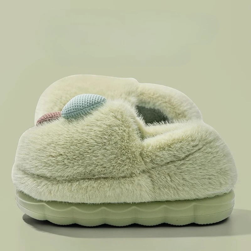 

Men's and women's cotton slippers autumn and winter thick-soled home plush parent-child couple cotton slippers