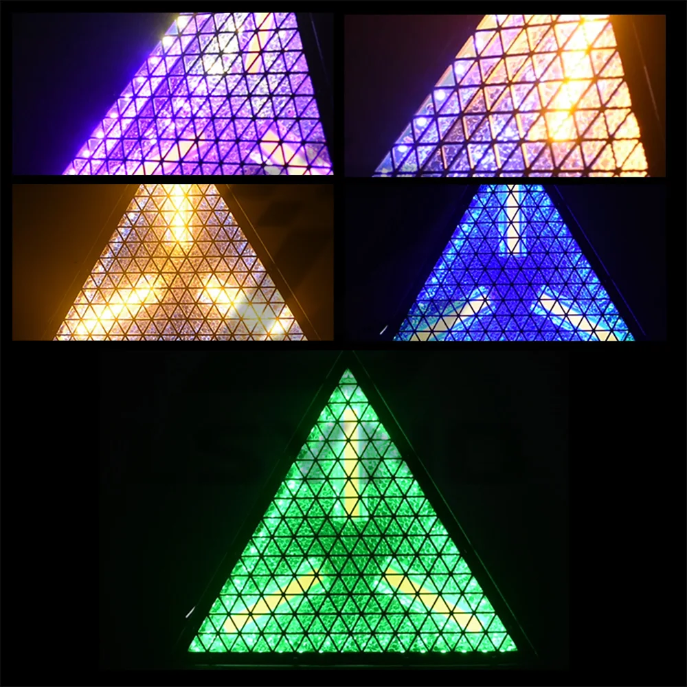 200W Triangle Stage Retro Light RGB Background Effect Light Audience COB Blider DMX Stage DJ Equipment For Event Disco Wedding