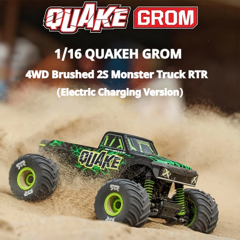 

ARRMA 1:16 QUAKE Small QUAKE Пульт дистанционного управления Электрический полный привод Матовый 2S Monster Truck Внедорожник RTR Grom