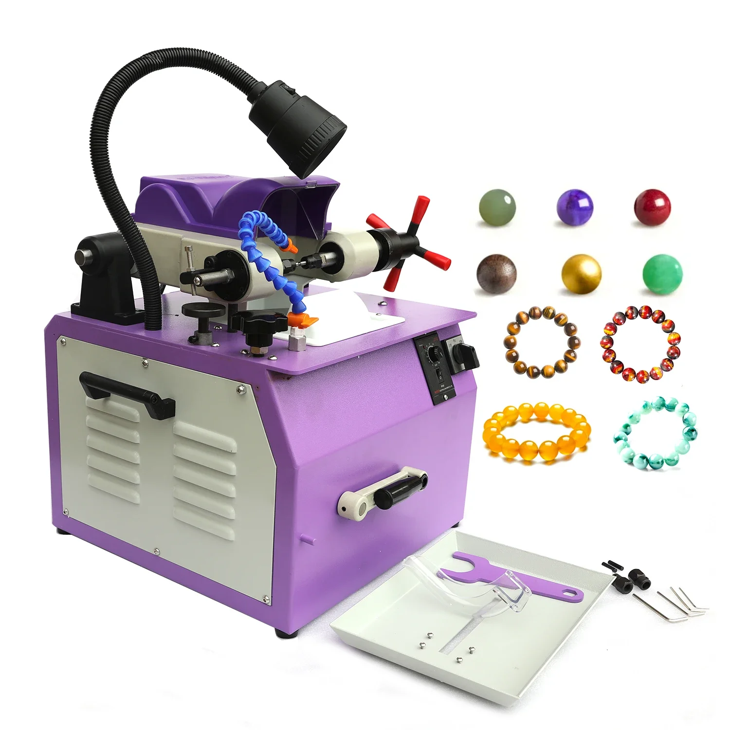 Kinway Automatisch Lapidar Maschine Edelstein Runde Perlen Schleifmaschine Stein Perlen Maschine Edelstein Perlen Ausrüstung