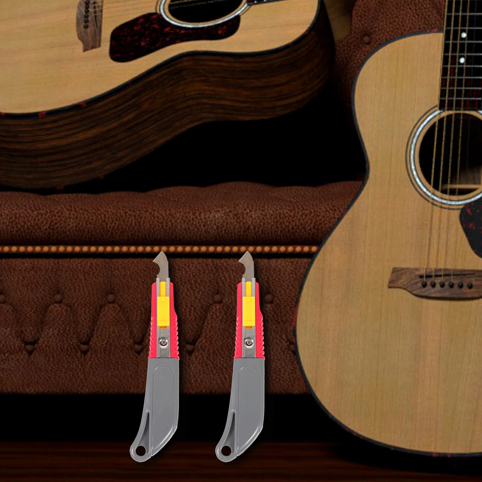 

2Pcs Guitar Slot Cleaning Cutter Metal Plastic Durable Wire Groove Tool Portable for Guitar Ukulele Bass Mandolin Fret Slot