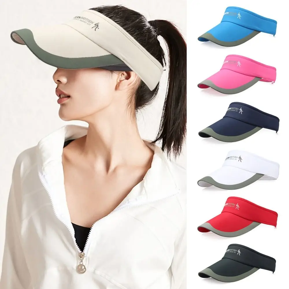 Spring Summer Sports Sun Cap Men\'s Cap Women Adjustable Cotton Sun Protection Visor Top Empty Tennis Golf Running Sunscreen Hat