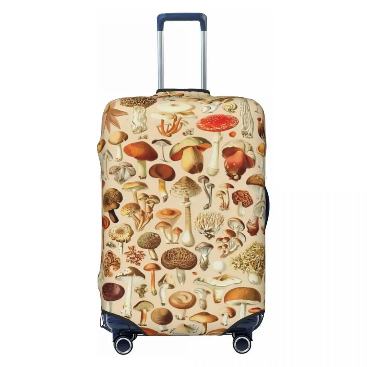 Vintage Mushroom Designs Collection Print Luggage Protective Dust Covers Elastic Waterproof 18-32inch Suitcase Cover