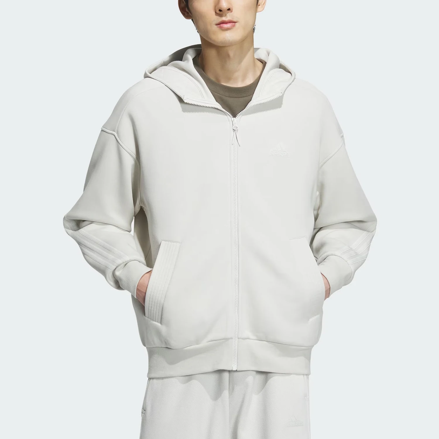 

Adidas подлинная мужская новая повседневная куртка на молнии с капюшоном IY0694