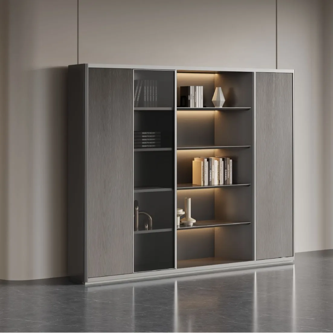 DSA office wooden cabinet light luxury file cabinet boss matching background storage simple modern file cabinet