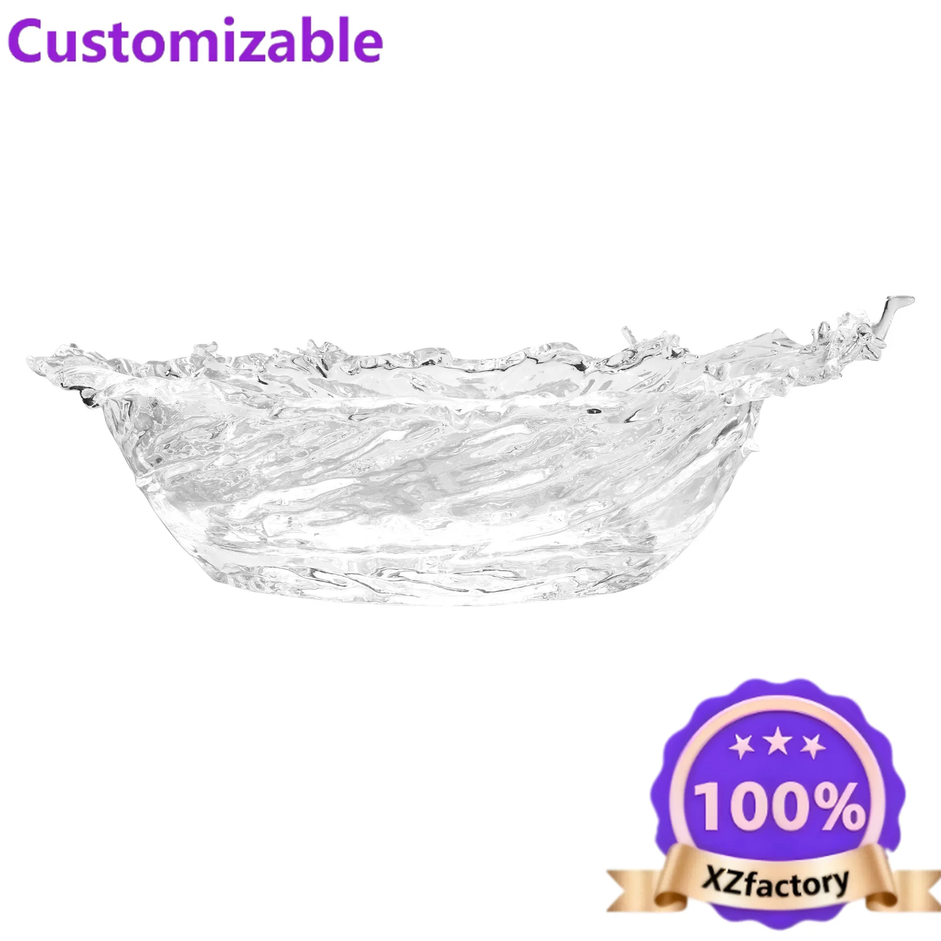 Factory Direct 2026 Ice translucent bathtub cloud water neon bathtub Light luxury high-end family hotel villa bathroom adult bat