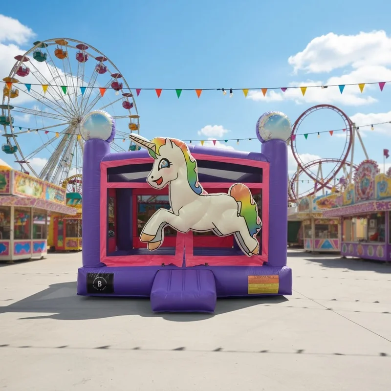 Hot Sale Custom PVC Inflatable Bouncy Castle Pink Girls Bounce House Jumper Princess Inflatable Castle with Blower Repair Kits