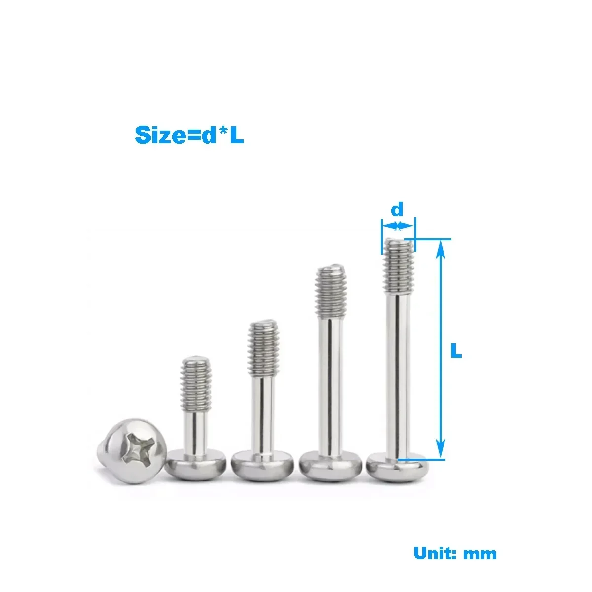 304 Stainless Steel Pan Head Cross Locking Screw / Round Head Anti Loosening Bolt Half Tooth M3M4M5M6M8