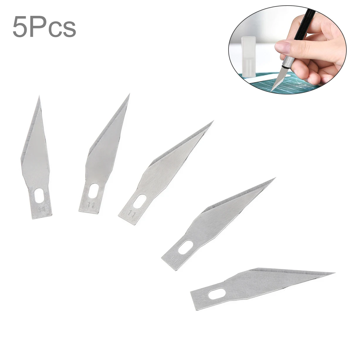 Engraving Blades 5pcs/lot 3# 4# 11# 16# Blades Stainless Steel Metal Wood Carving Blade Replacement Surgical Scalpel Craft