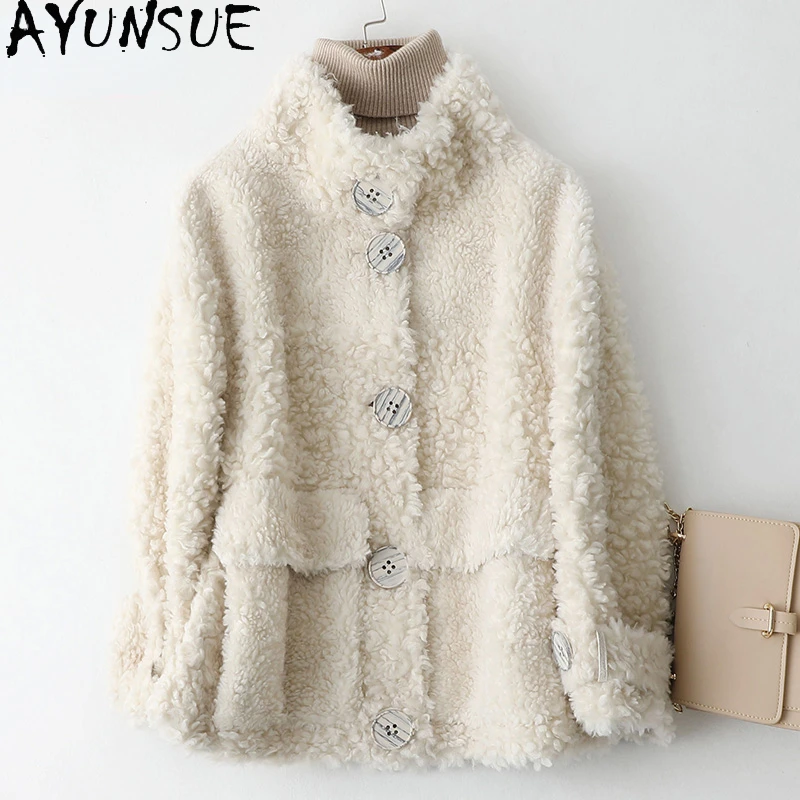 

Real Wool Fur Coat Women Clothes Winter Coat Women Solid Korean Casual Coat Short Fur Jacket Casacos De Inverno Feminino Zm844