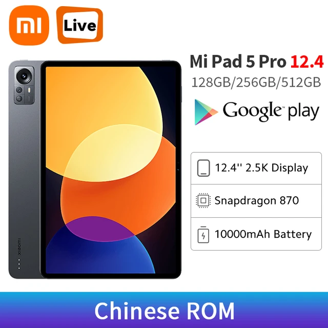 Chinese ROM Xiaomi Mi Pad 5 Pro 12.4'' 2.5K 120Hz Display Snapdragon 870  Tablets 10000mAh Battery 67W Fast Charger 50MP Camera - AliExpress