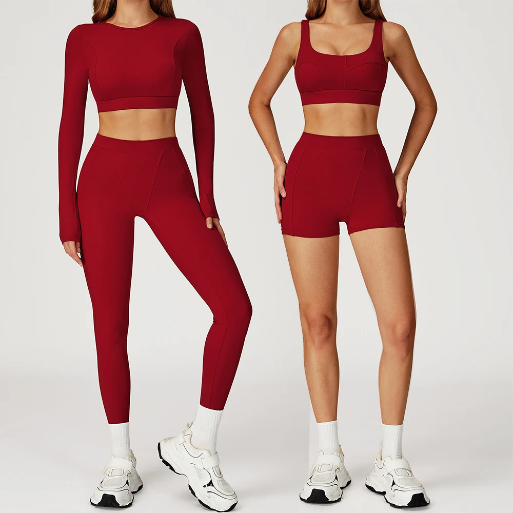 

Комплект для йоги из 2 предметов, спортивная одежда, спортивная одежда, костюмы для йоги для женщин, комплект для фитнеса, спортивные костюмы, спортивный бюстгальтер, леггинсы с длинными рукавами для спортзала