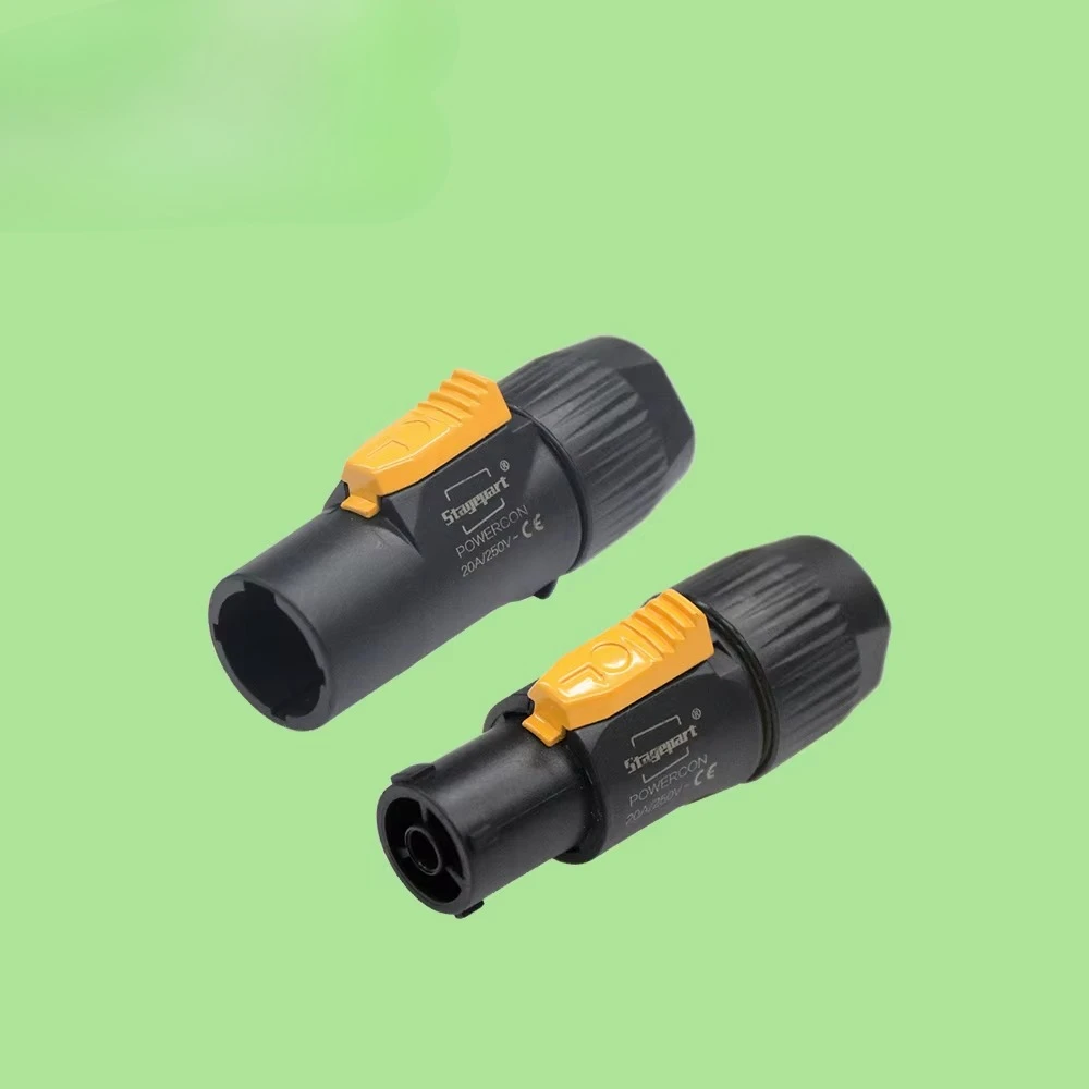 Powercon True1 Connectors 3P 16A 250V Power-in&Power-out for Power Distribution Box Stage Light Equipment