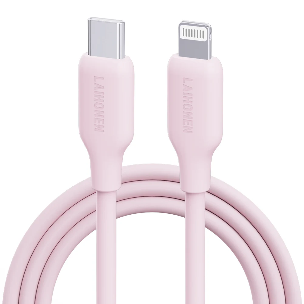 Schnellladekabel aus flüssigem Silikon für iPhone 14 Pro 13 12 Mini Pro Max XR 11 X iPad für helles iPhone-Ladekabel