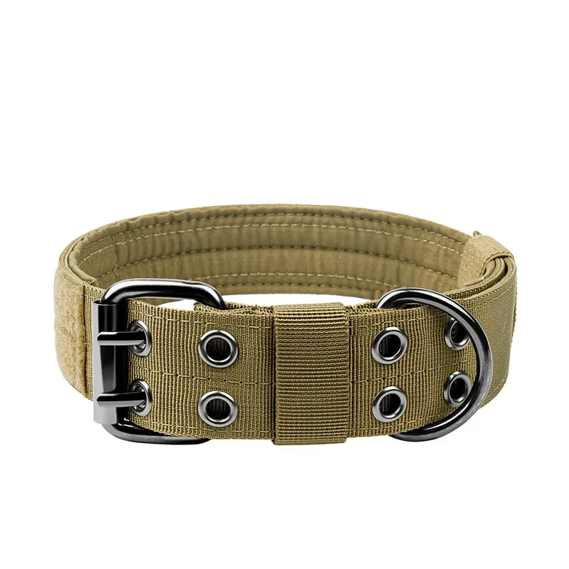 

LargeTactical Dog Collar Hand Holding Rope Big Collar Medium-Sized Malinois Golden Retriever/German Shepherd