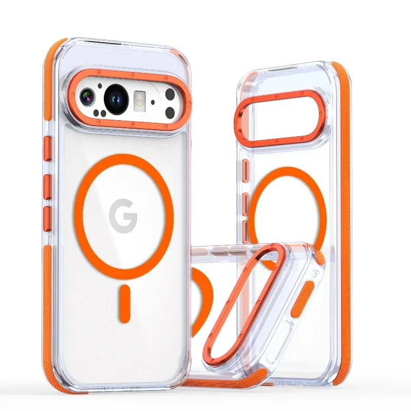 Luxury High Transparent Phone Case For Google Pixel 10 9 Pro XL10 Pro 5G For Magsafe Magnetic Wireless Charging Shockproof Cover